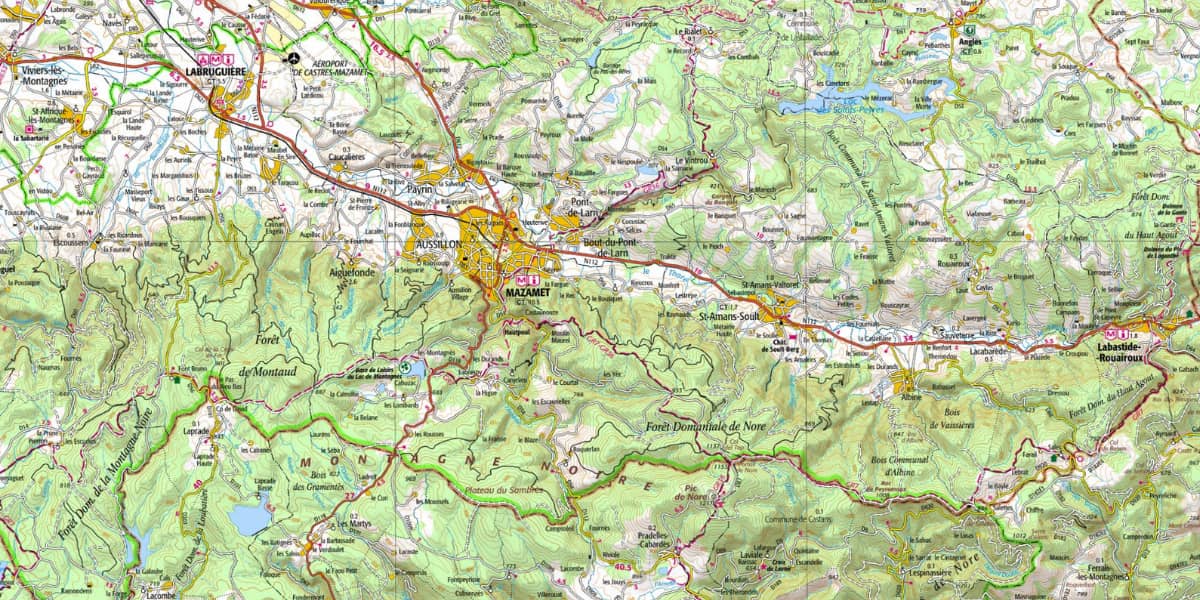 carte Mazamet montagne noire